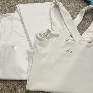 Alo White Activewear Set